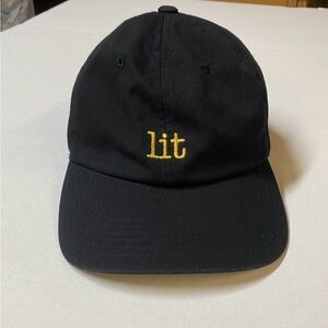 Lit Gold Embroidered Black Hat